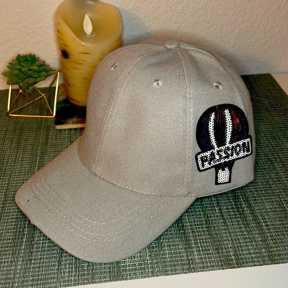 🎈Gray Hot Air Balloon “Passion” Baseball Cap 🎈